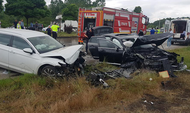 Samsun'da 3 araçlı trafik kazası: 7 yaralı