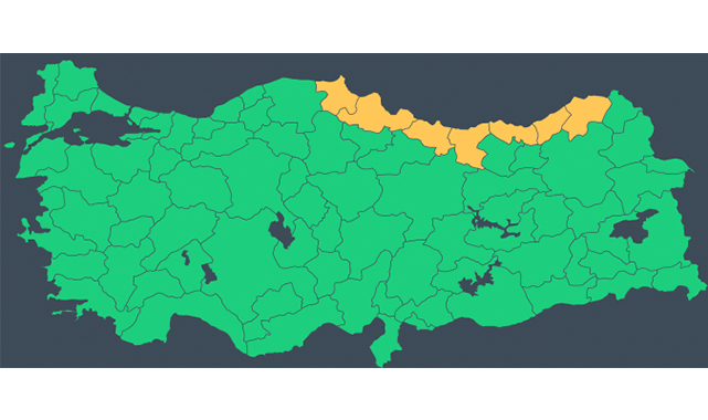 Orta ve Doğu Karadeniz için "turuncu" uyarı: Kuvvetli yağışa dikkat
