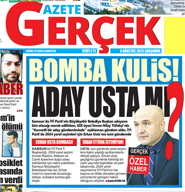 Samsun Büyükşehir için İYİ Parti'de Erhan Usta konuşuluyor