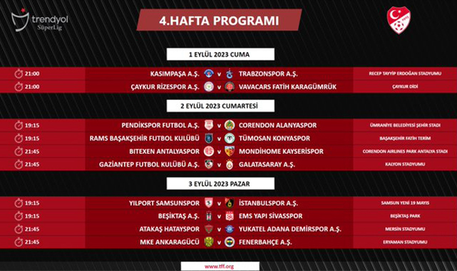 3. ve 4. hafta programları açıklandı! Samsunspor'un maçlarını ne zaman, saat kaçta?