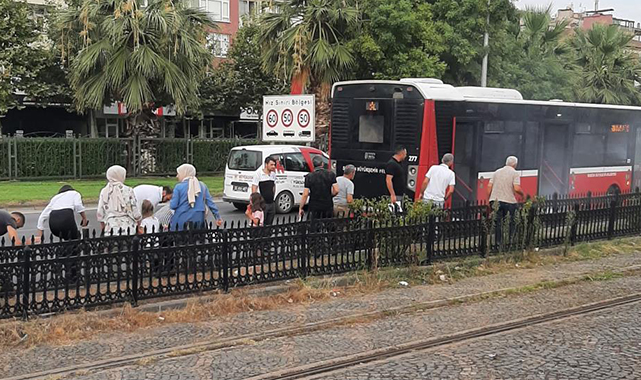 Samsun'da talihsiz olay: Otobüste yangın tüpü patladı!