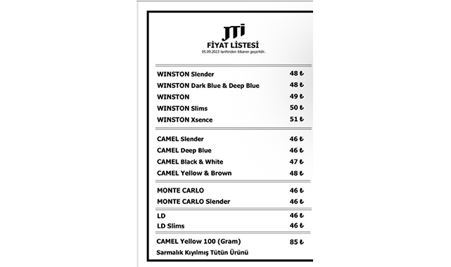 Jti sigara grubuna da zam geldi