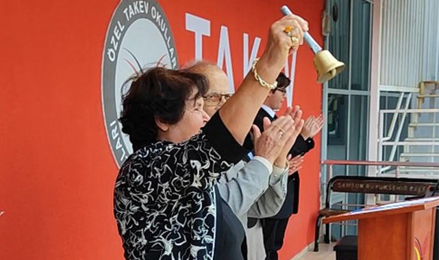 Samsun TAKEV Anadolu Lisesi'nde okul flaması devir teslimi