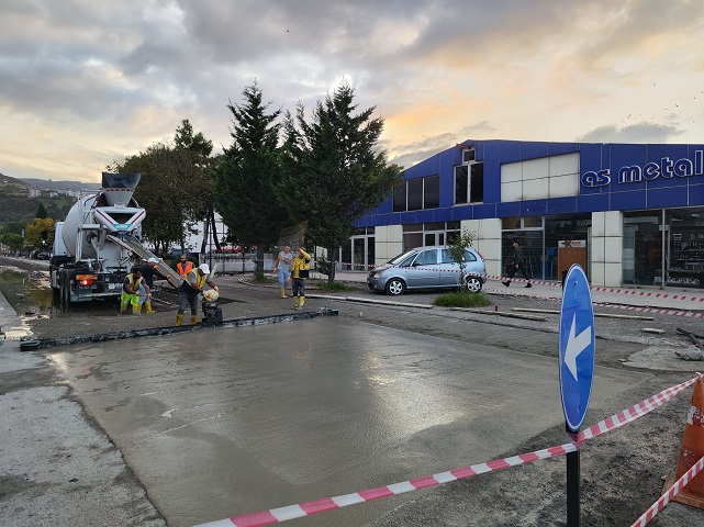 Samsun’da sanayi bölgelerine beton yol