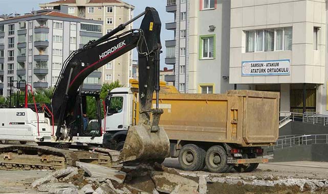 Samsun'da ortaokul bahçesine yapılan anaokuluna tepki yağdı!