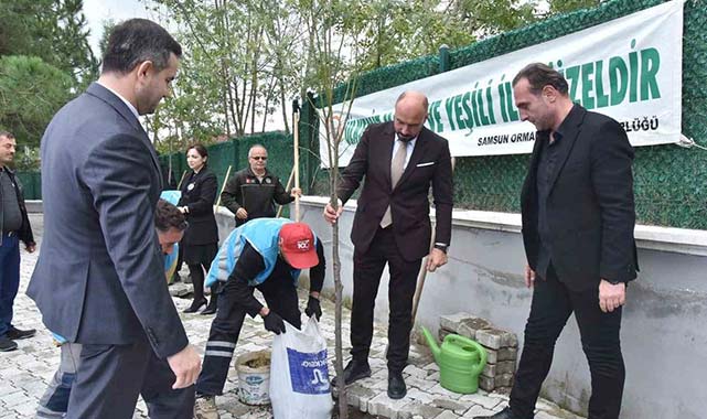 Tekkeköy'de fidanlar geleceğe nefes olacak!