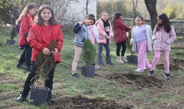 Samsun'un Kavak ilçesinde 100 fidan toprakla buluştu