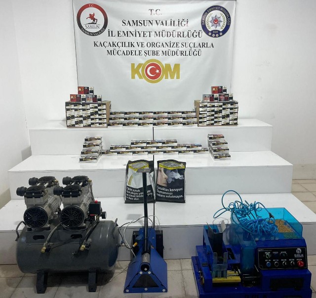 Samsun'da kaçak tütün ve sigara operasyonu