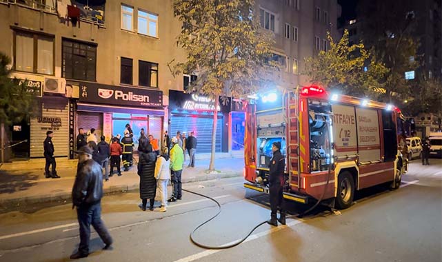 Samsun'da boyacı dükkanında yangın çıktı