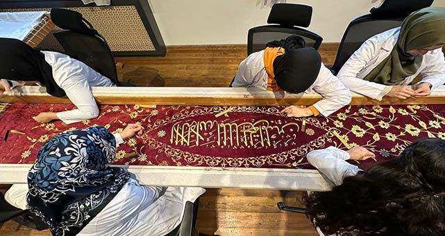 Samsun'da Mihrimah Sultan'ın puşidesi ilmek ilmek işleniyor