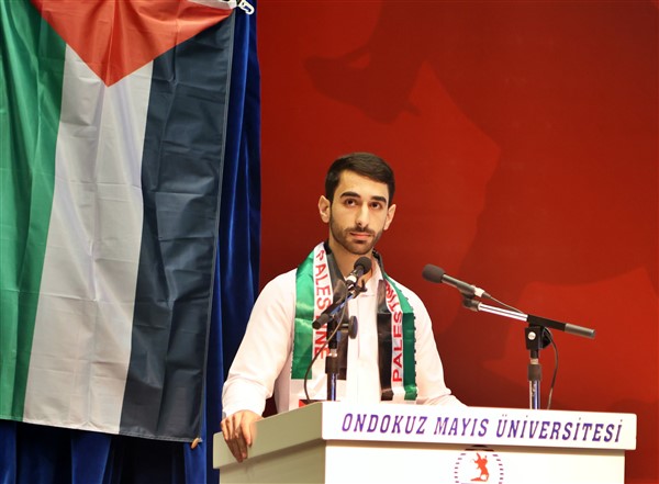Samsun OMÜ'de Filistin için Aksa Tufanı programı düzenlendi