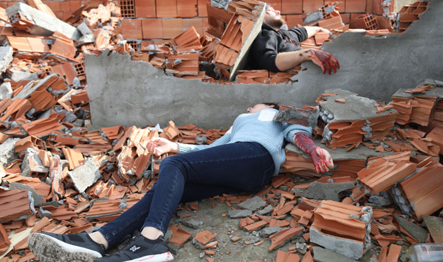 Samsun'da nefes kesen tatbikat