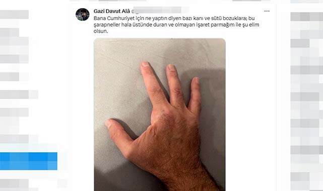 Gazi Tümgeneral Davut Alâ için CİMER'e teşekkür dilekçesi