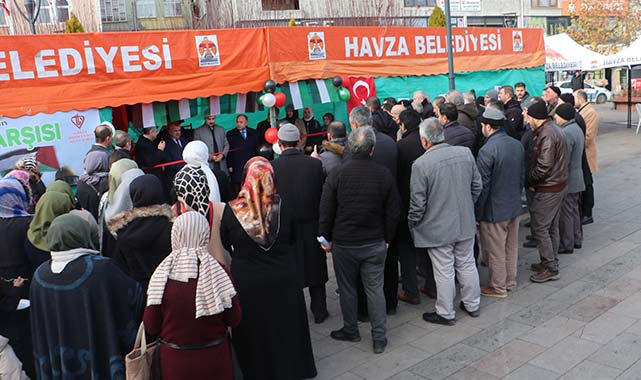 Havza'da Filistin için kermes açıldı