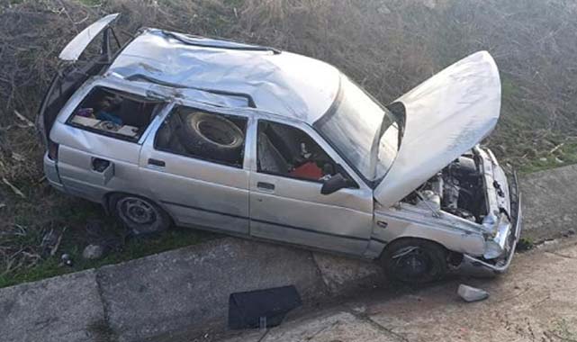 Samsun'da otomobil devrildi! Sürücü yaralandı
