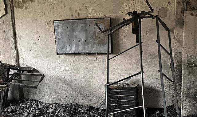 Samsun Canik'te elektrikli battaniye yangını!