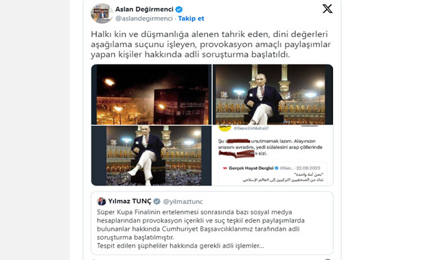 Süper Kupa paylaşımlarına adli soruşturma başlatıldı