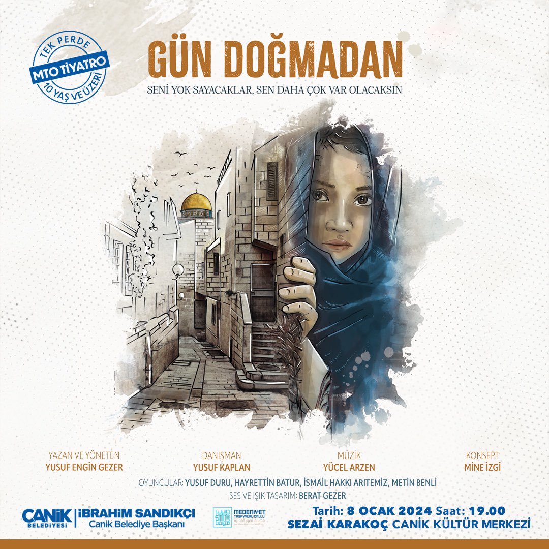 Canik'te tiyatro oyunu ile Filistin'e destek