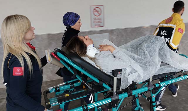 Samsun'da 6. kattan düşen halı genç kızı hastanelik etti!