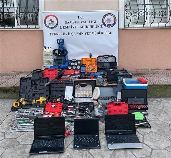 Samsun'da tamirhane hırsızları yakalandı