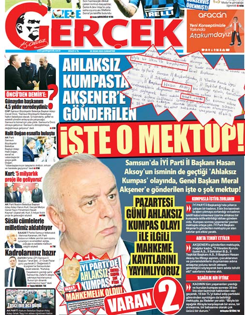 Samsun İYİ Parti'de Varan 2! İşte Akşener'e gönderilen şok mektup