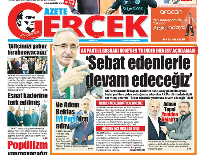 AK Parti Samsun İl Başkanı Köse açıkladı! Sebat edenlerle devam edeceğiz