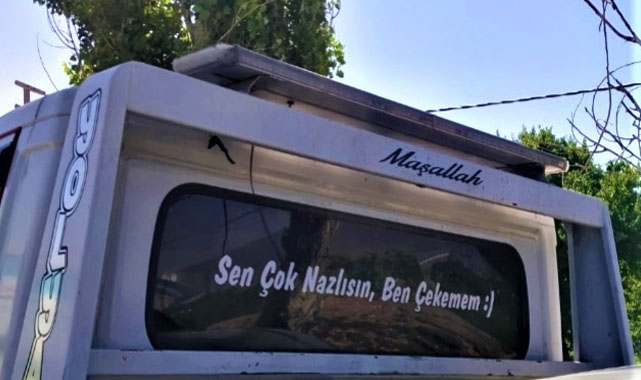 Samsun'da tebessüm ettiren araba arkası yazıları