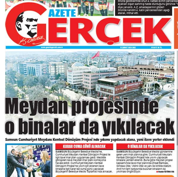 Samsun'da Meydan Projesi'nde o binalar da yıkılacak