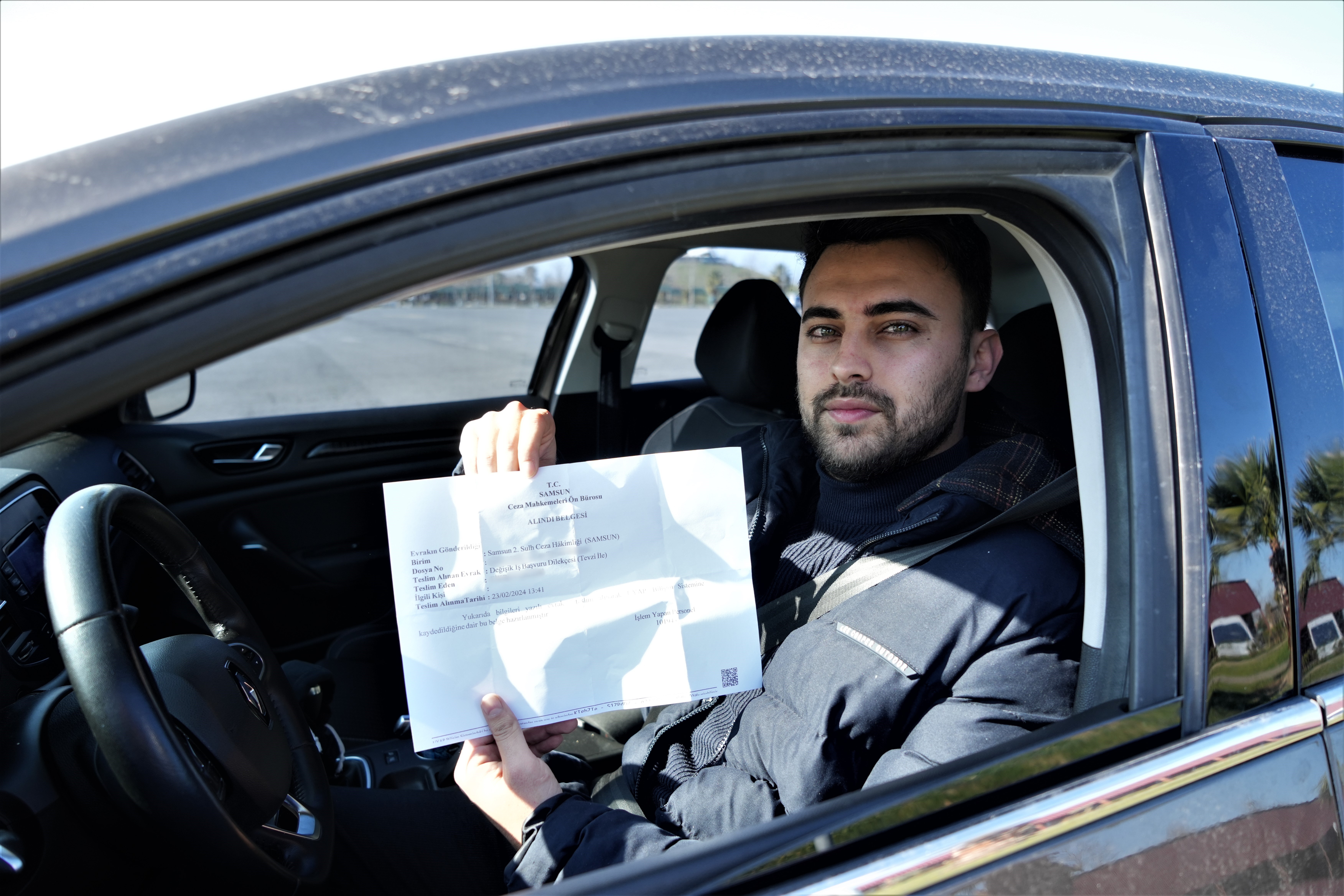 Samsun'da sürücüye 'sağdan geçtin' cezası