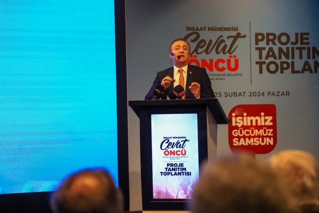 Samsun Büyükşehir Belediye Başkan adayı Cevat Öncü projelerini tanıttı