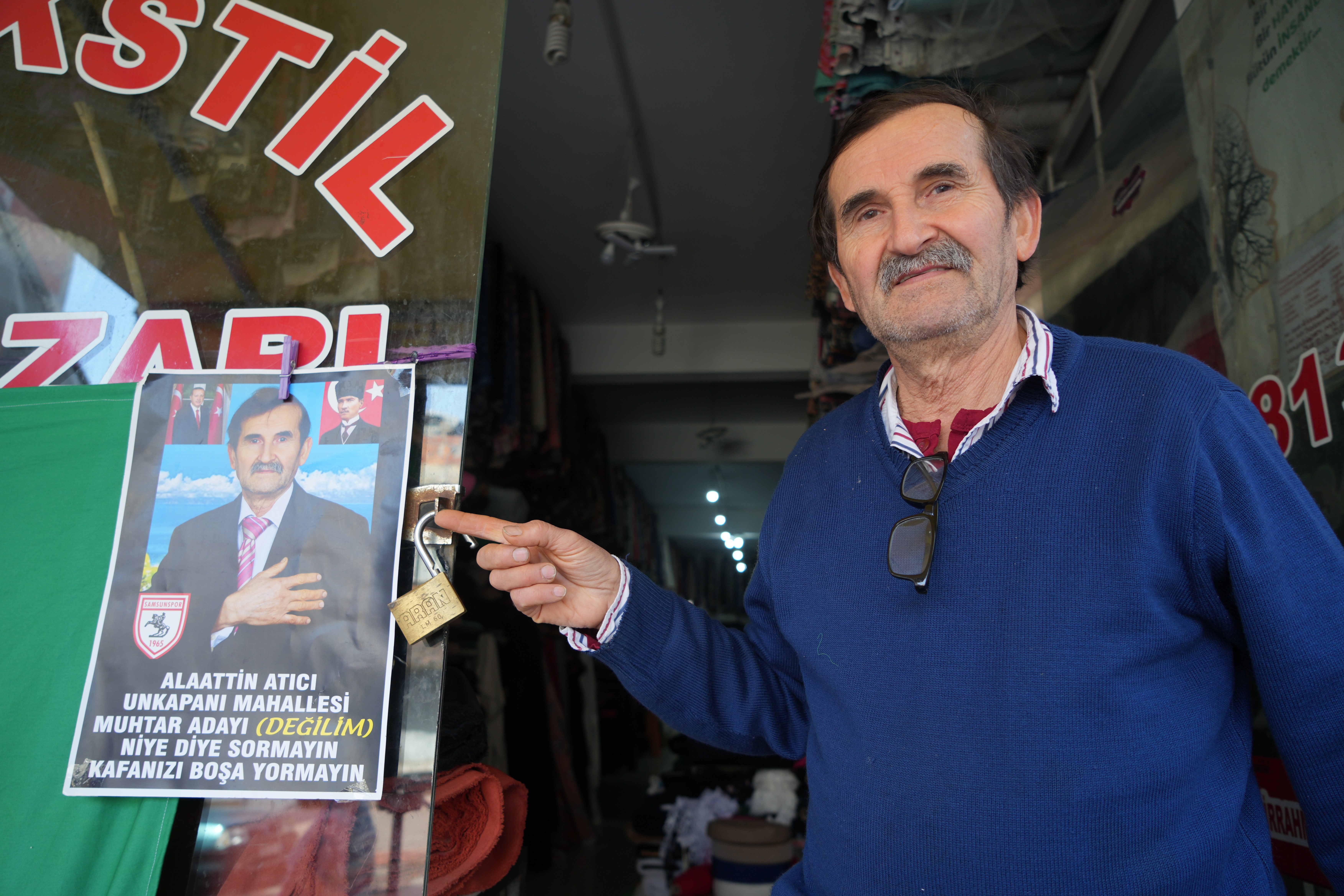 Samsun'da 'Kafa yormayan' afiş: Muhtar adayı değilim