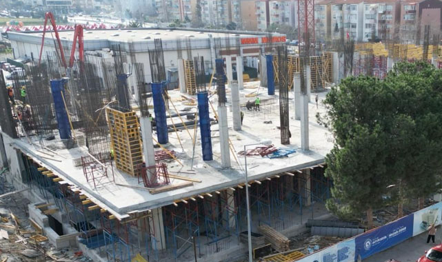 Samsun'da Şehir kütüphanesi hızla yükseliyor