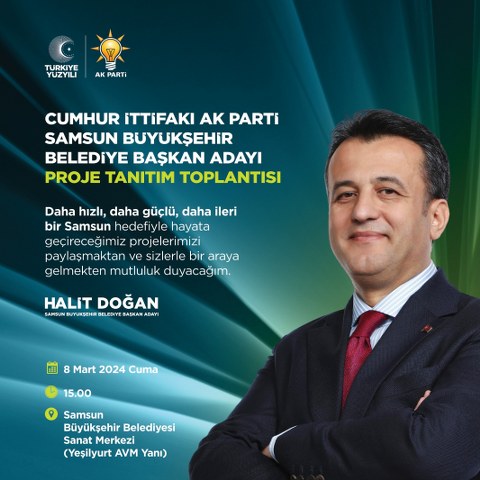 Samsun Büyükşehir adayı Halit Doğan projelerini açıklayacak