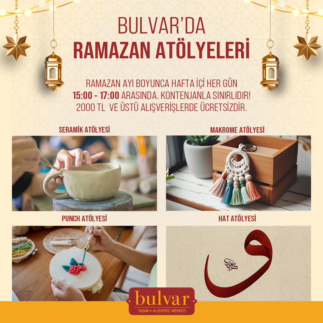 Bulvar AVM'den Ramazan ayına özel atölye programı