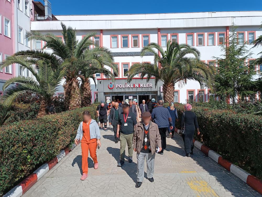 Samsun'da bayram sonrası hastaneler doldu taştı