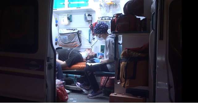 Bafra'da korkunç kaza! Otomobil alev topuna döndü