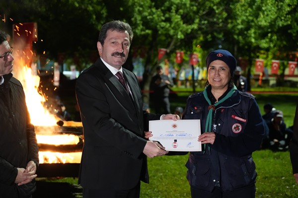 Samsun'da 15 farklı şehirden gelen izciler kampa girdi