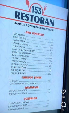 Samsun Büyükşehir Belediyesi'nin lokantasında yemek fiyatlarını gören gözlerine inanamadı