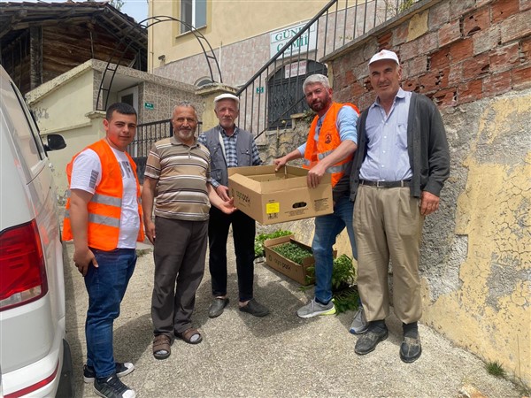 Atakum'da çiftçiye tam destek 30 bin sebze fidesi dağıtıldı