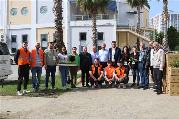 Atakum'da çiftçiye tam destek 30 bin sebze fidesi dağıtıldı
