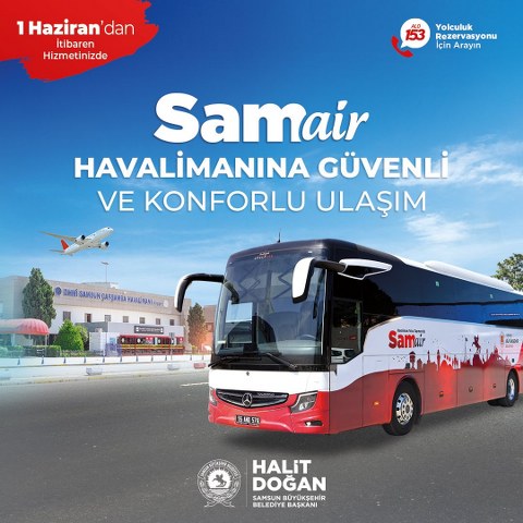 Samsun'da havaalanına yolcuları o tarihten itibaren artık SAMAIR taşıyacak