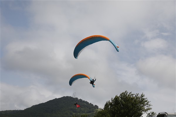 Samsun'da 19 Mayıs yamaç paraşütü etkinliği