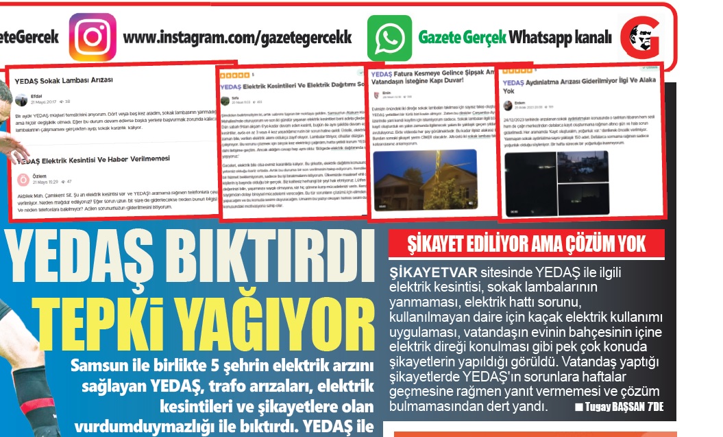 Samsun'da elektrik kesintisinin suçlusu yine arıza!