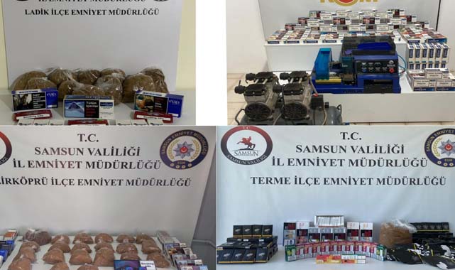 Samsun'da kaçak sigara operasyonu: 500 bin TL kamu zararının önüne geçildi