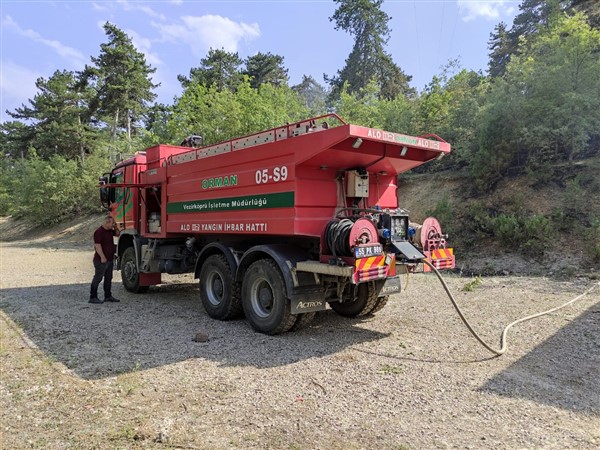 Vezirköprü'de orman yangın korkuttu