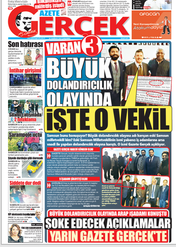 Büyük dolandırıcılık olayında Varan 3.. İşte olaya ismi karışan eski Samsun Milletvekili