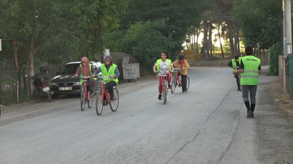 Bafra'daki kadınların bisiklet aşkı