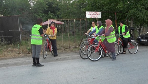 Bafra'daki kadınların bisiklet aşkı
