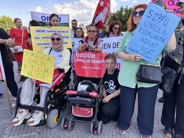 Samsun'da hayvanseverlerden protesto yürüyüşü
