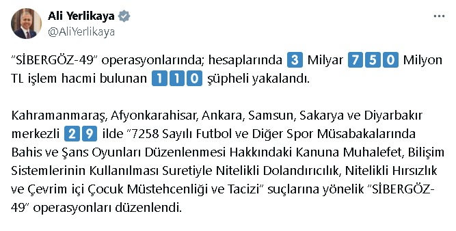 Samsun dahil 29 ilde dev operasyon! 110 şüpheli yakalandı